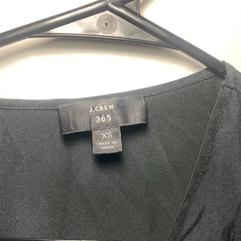 J Crew 365 Black Silk Sleeveless Blouse